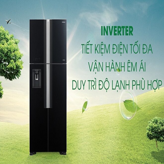 tủ lạnh 4 cánh Inverter 540 Lít Hitachi R-FW690PGV7 inventer