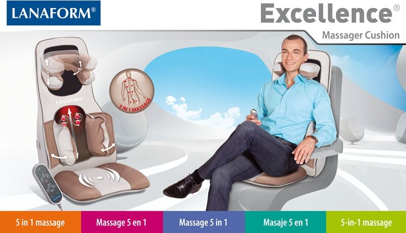 Đệm massage 3D hồng ngoại Lanaform Excellence