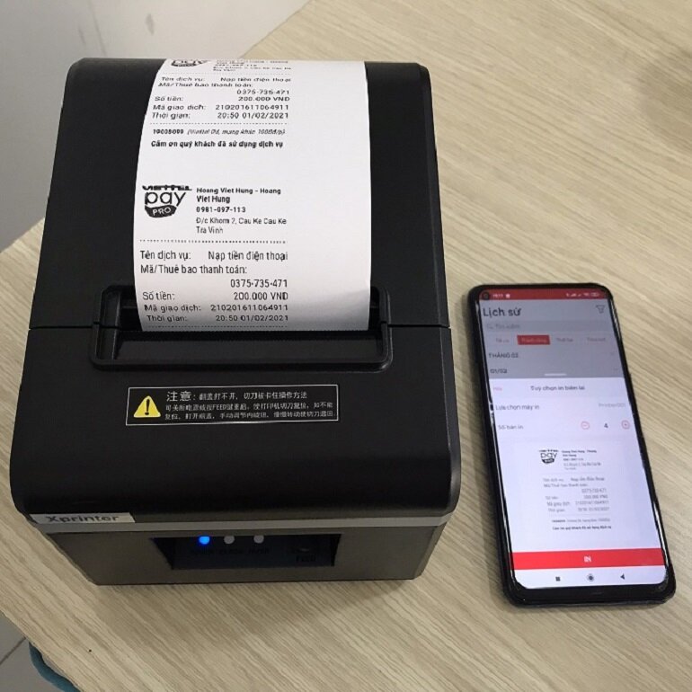 Máy in bluetooth K80 Xprinter XP-N160ii - Giá tham khảo: 1.590.000 vnđ