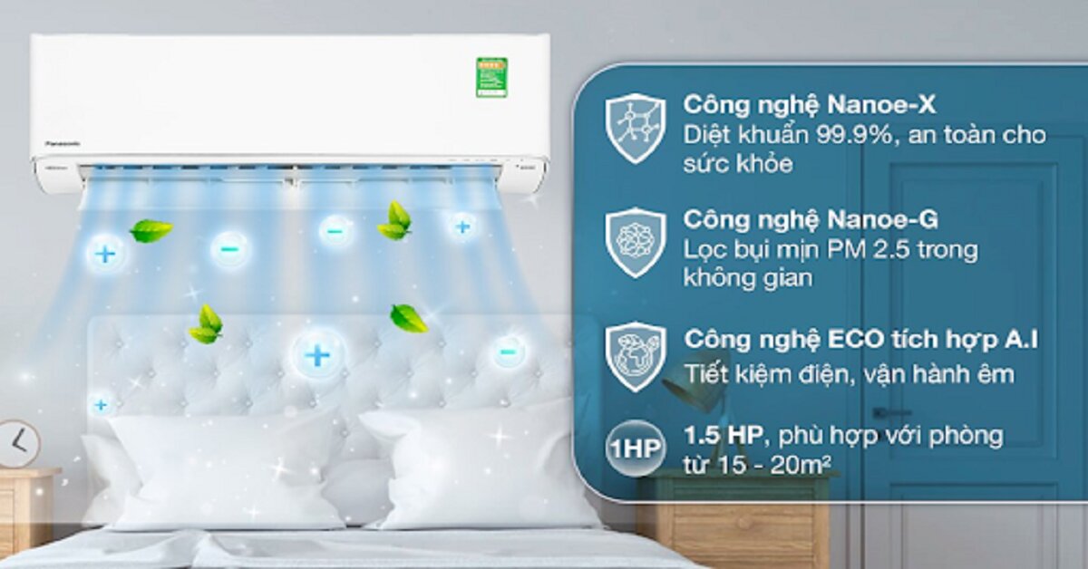 Vì sao nên lắp điều hòa Panasonic U12XKH-8 cho phòng 20m2?