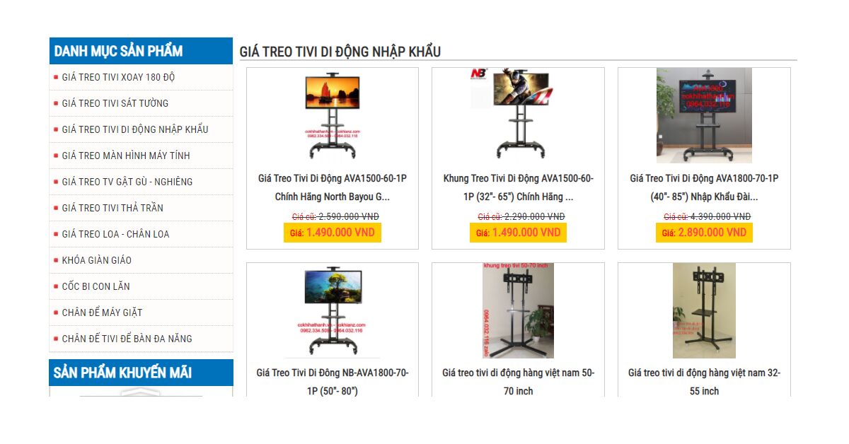 Vì sao nên mua giá treo tivi di động của Cơ Khí ANZ?