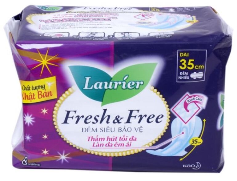 Băng vệ sinh đêm siêu bảo vệ Laurier Fresh & Free