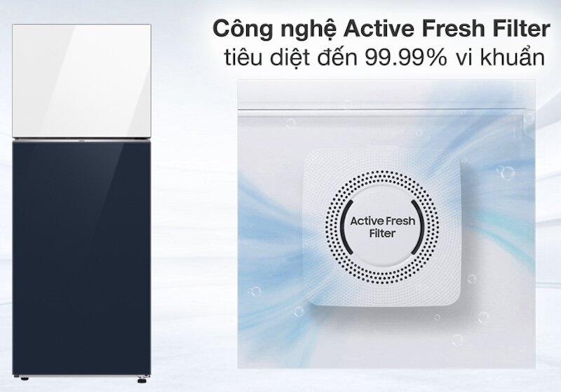 Hệ thống lọc Active Fresh Filter trong tủ lạnh Samsung 460 lít RT47CB66868ASV