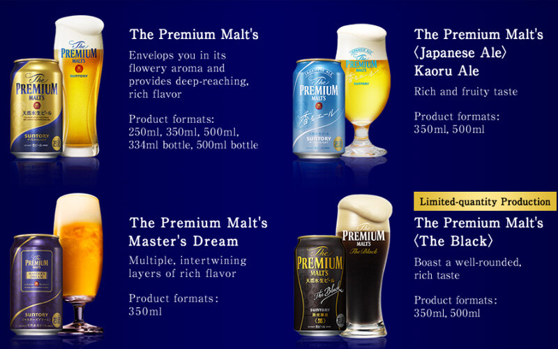 Các lựa chọn bia The Premium Malt's Suntory 2024