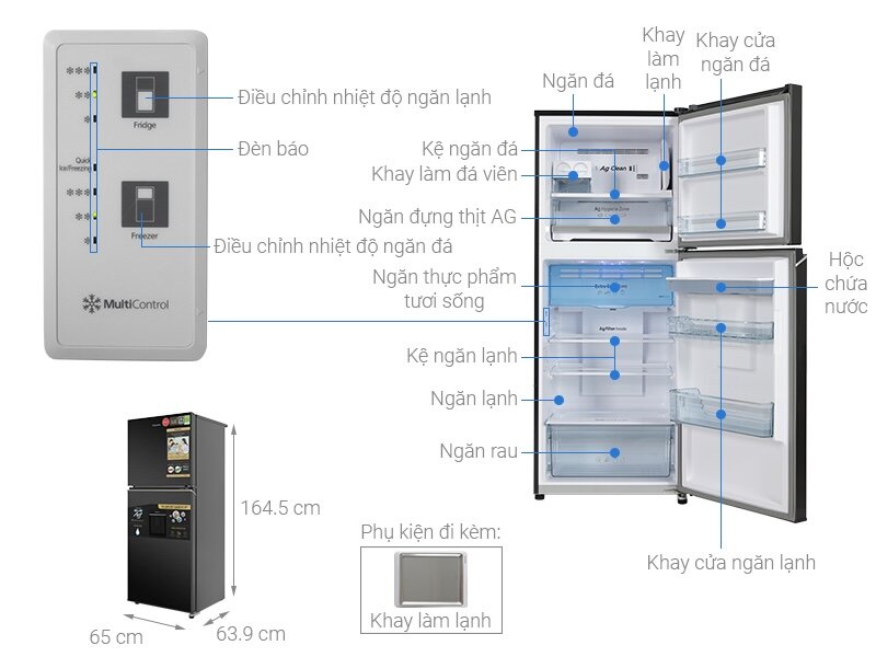 Đánh giá chi tiết tủ lạnh Panasonic Inverter 326 lít NR-TL351GVKV