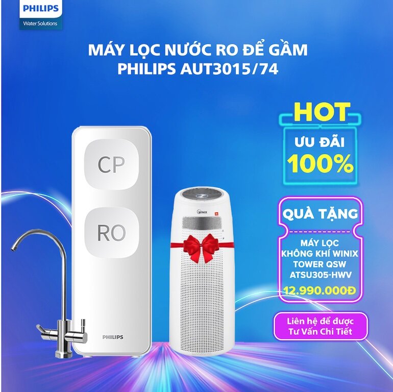Máy lọc nước Philips để gầm AT3015
