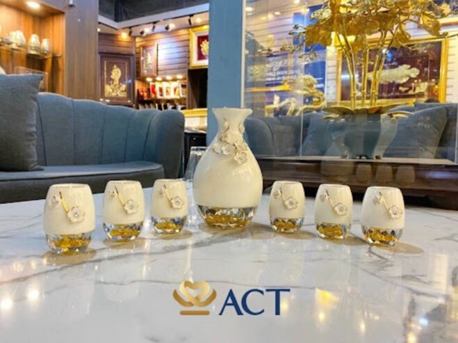 Bộ bình pha lê dát vàng ACT Gold