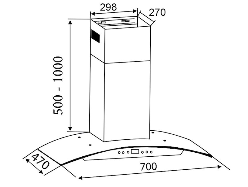 Máy hút mùi Canzy CZ-NK-270C hút sạch mùi, đẹp mọi góc nhìn