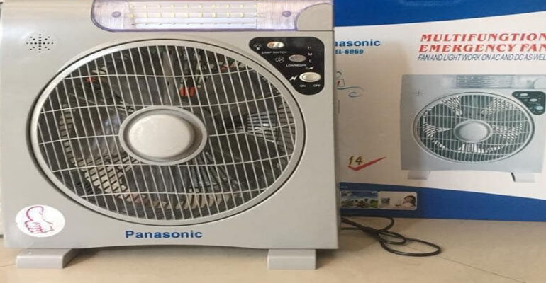 Thời gian dài không sử dụng quạt tích điện bạn nên tháo pin để đảm bảo an toàn quạt tích điện Panasonic