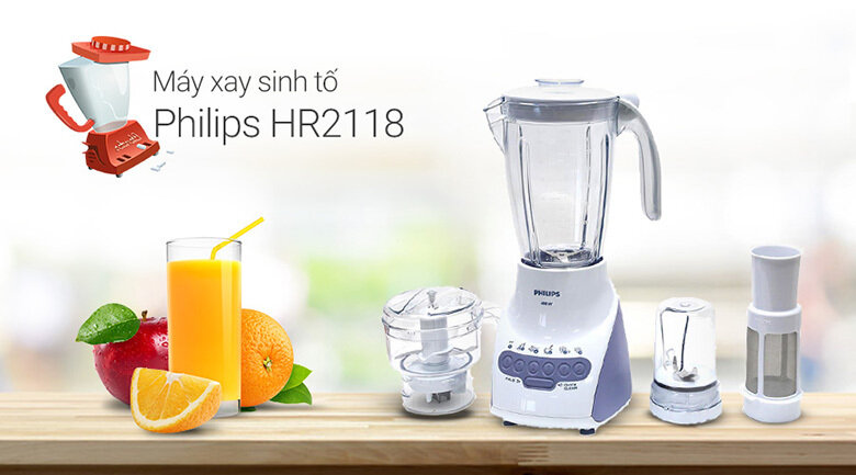 Máy xay sinh tố Philips HR2118 600W 1.5L