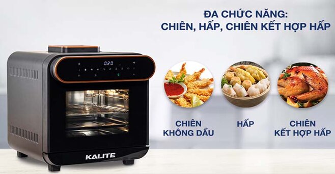 Nồi chiên không dầu Kalite Steam Pro