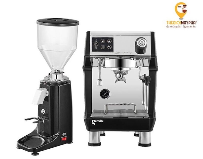 Combo máy pha cà phê Gemilai CRM3200B + Máy xay cà phê CRM020