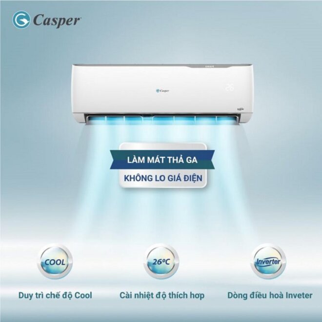 khả năng làm mát của điều hòa Casper 