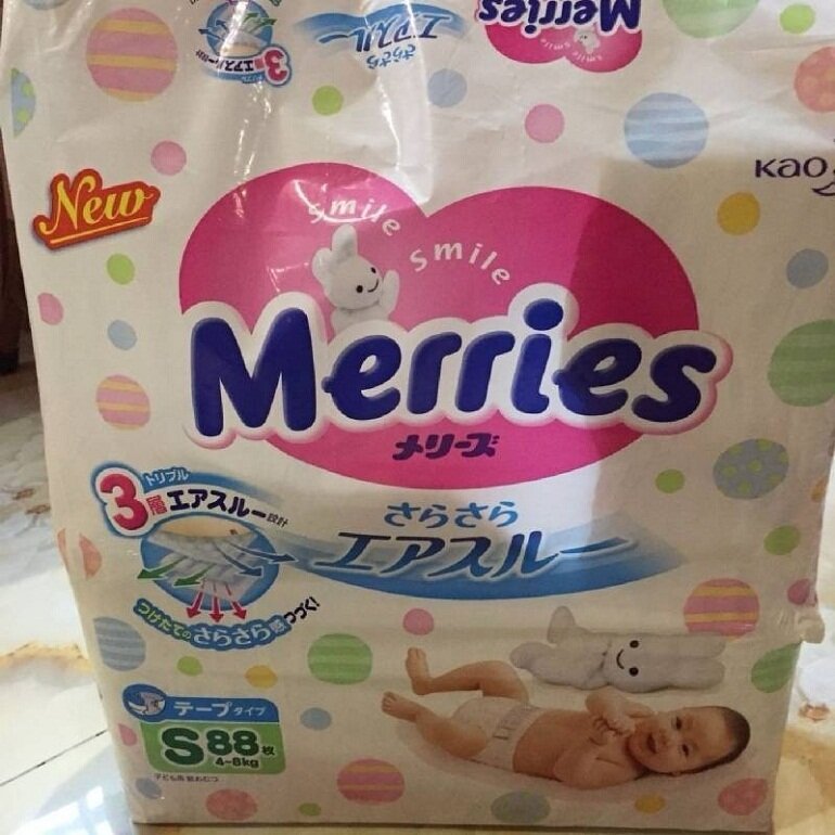 Tã dán Merries là một sự lựa chọn khá lý tưởng cho các bà mẹ bỉm sữa