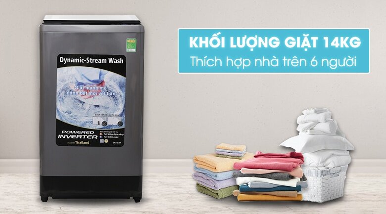 Máy giặt lồng đứng Hitachi SF-140SV, 14kg, Inverter