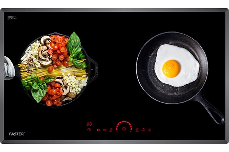Bếp từ 2 vùng nấu Faster FS-722SI thiết kế tinh tế, tính năng đa dạng