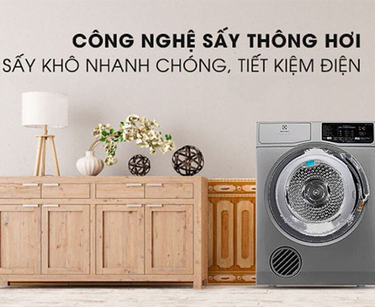 Máy sấy quần áo thông hơi