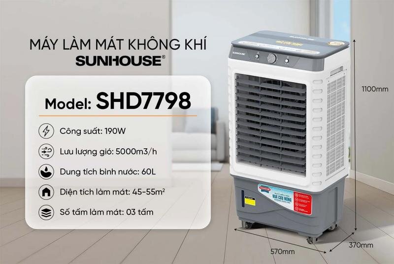 Sunhouse SHD7798 – Làm mát hiệu quả và tiết kiệm cho ngày hè