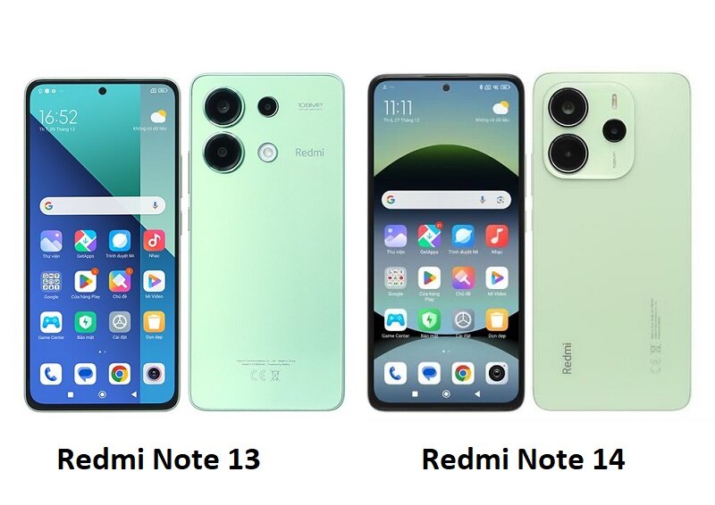 Redmi Note 13 đối đầu Redmi Note 14: Lựa chọn máy nào tốt hơn năm 2025?