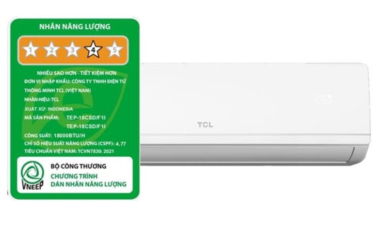 Điều hòa TCL inverter 18000 BTU TEP-18CSD/F1I giảm 5 triệu, tiết kiệm điện lại tinh lọc không khí vượt trội