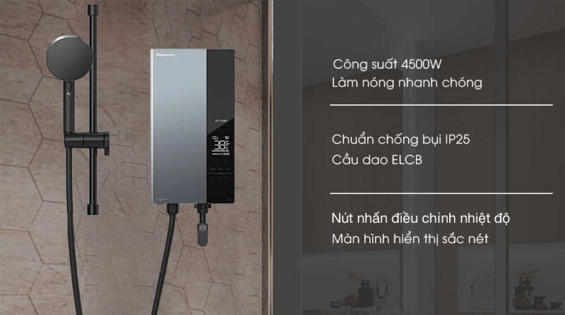 So sánh hai mẫu máy nước nóng trực tiếp Panasonic 4500W DH-4UDP1VZ và DH-4MS1VW