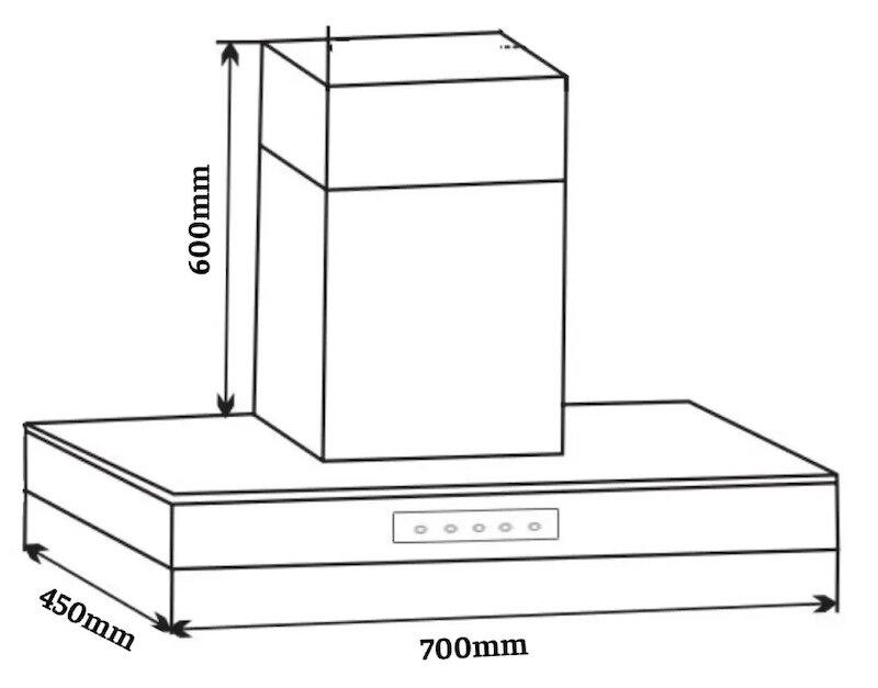 Máy hút mùi kính phẳng Rudiger RSK-2303T thiết kế hiện đại, công nghệ thông minh