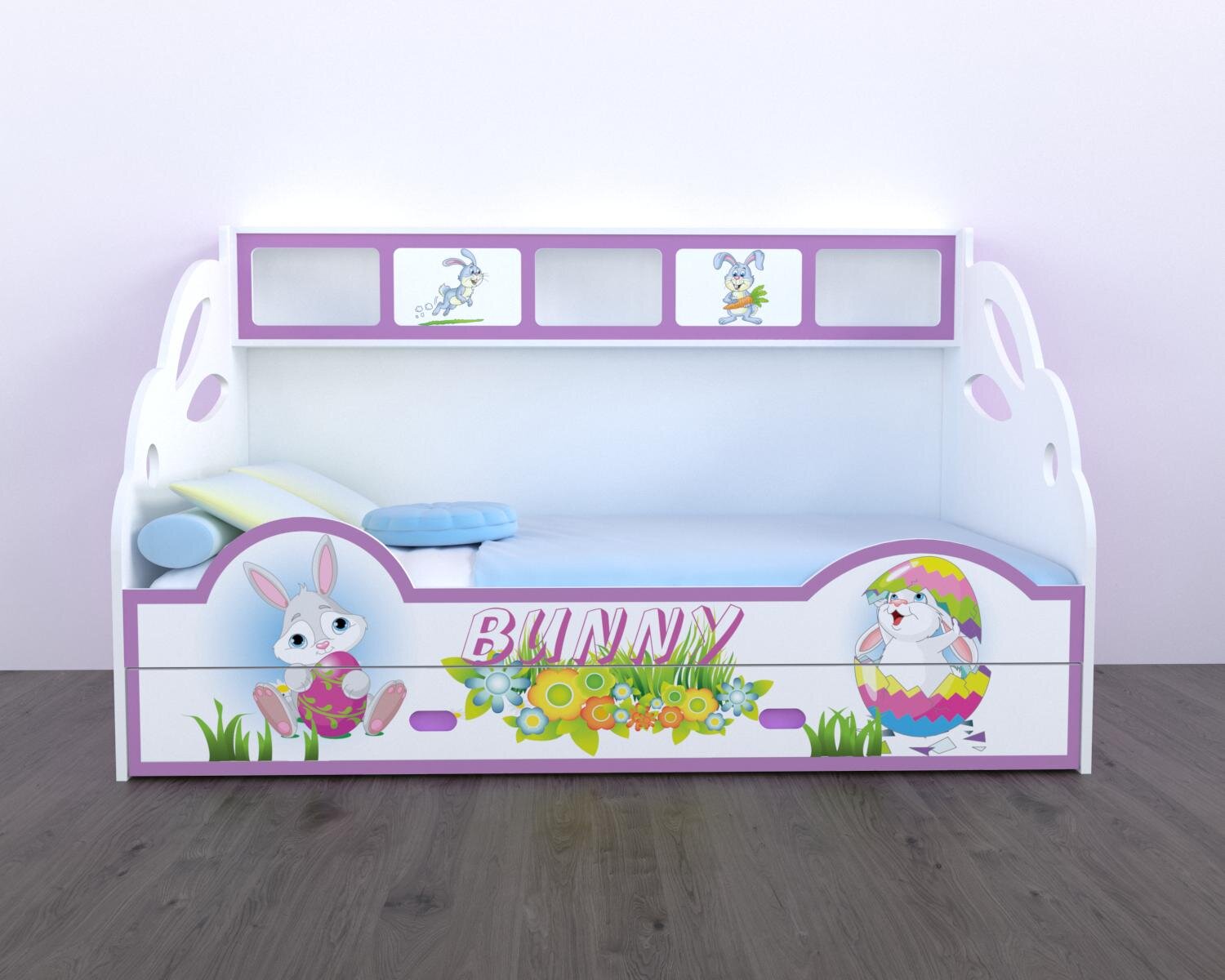 Giường tầng trẻ em lùn với thiết kế tiết kiệm không gian tối ưu 
