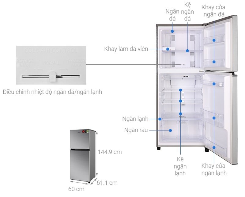 Tủ lạnh Panasonic Inverter 234 lít NR-BL26AVPVN thiết kế sang trọng, công nghệ hiện đại