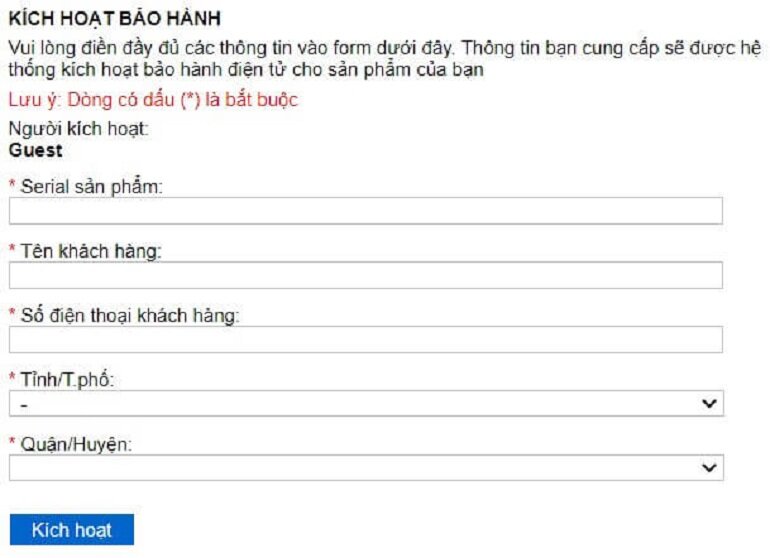 ách kích hoạt và kiểm tra bảo hành điều hoà Funiki