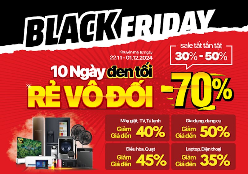 Black Friday 2024 - Cơ hội vàng để sở hữu những chiếc máy rửa bát cao cấp