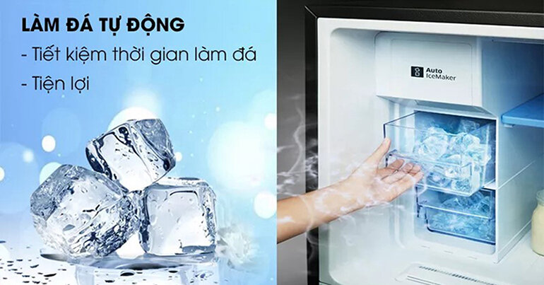 Tủ lạnh Samsung tự làm đá rất được yêu thích vì mang lại nhiều tiện lợi