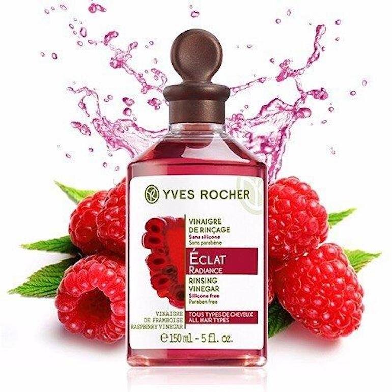 Giấm xả tóc Yves Rocher Rinsing Vinegar giúp giảm các vấn đề tóc gãy rụng, khô xơ cho người dùng
