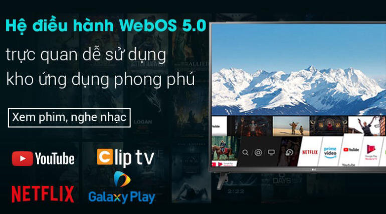 Tivi LG 55UN721 được trang bị hệ điều hành WebOS 5.0