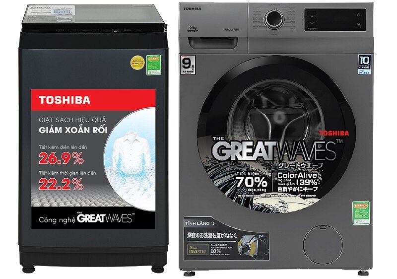 kích thước máy giặt Toshiba 9kg