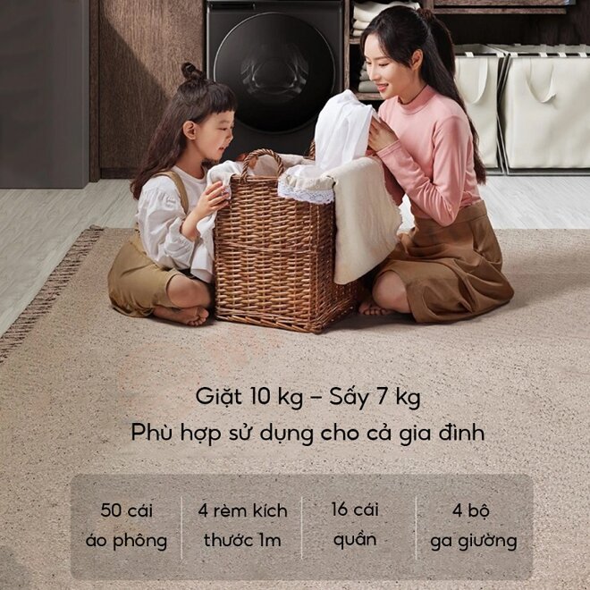 Máy giặt sấy Xiaomi MJ203 có 22 chương trình giặt sấy khác nhau