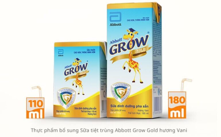 Sữa Abbott Grow 1-3 tuổi pha sẵn có 2 loại tiện dụng cho bé