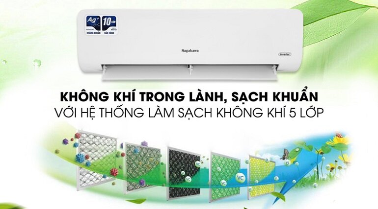  máy lạnh Nagakawa Inverter 1.5 HP NIS-C12R2H10