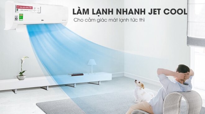 điều hòa lg inverter 1 chiều 9000btu (1hp) v10enw dualcool