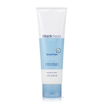 Sữa rửa mặt trị mụn đầu đen tẩy da chết hằng ngày It's skin Black head clear Scrub Foam 120ml