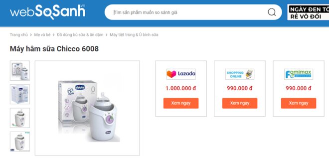 Máy hâm sữa Chicco 6008