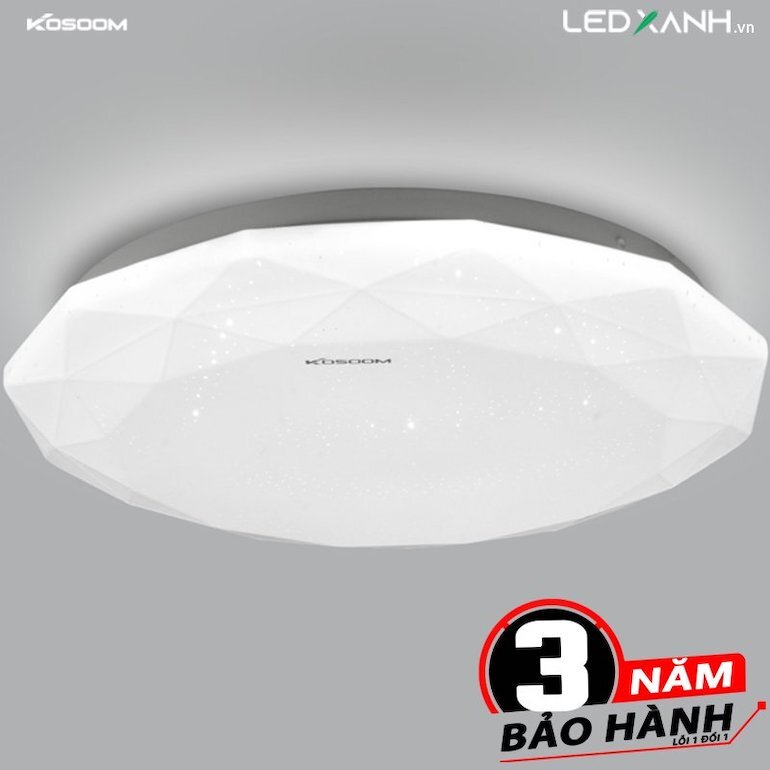 Đèn Led ốp trần phòng khách Kosoom kim cương 24W