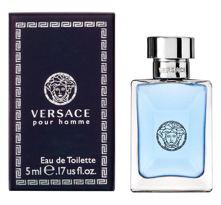Nước hoa nam Versace Pour Homme màu xanh da trời tinh tế và lịch lãm