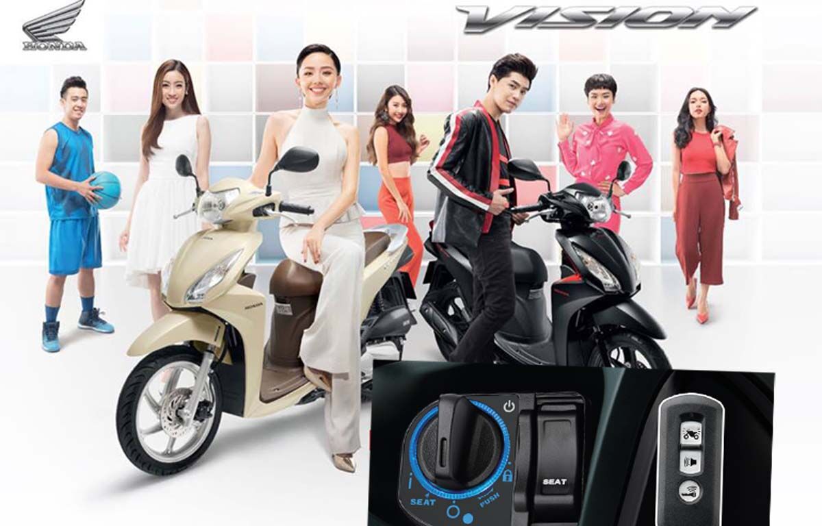 Xe máy Honda Vision 2018 có được trang bị khóa thông minh SMARTKEY không?