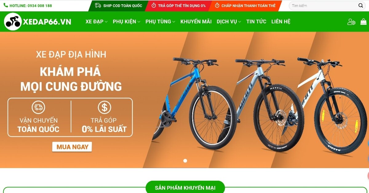 XEDAP66.VN cửa hàng bán xe đạp thể thao chất lượng, uy tín, giá cạnh tranh nhất Hà Nội