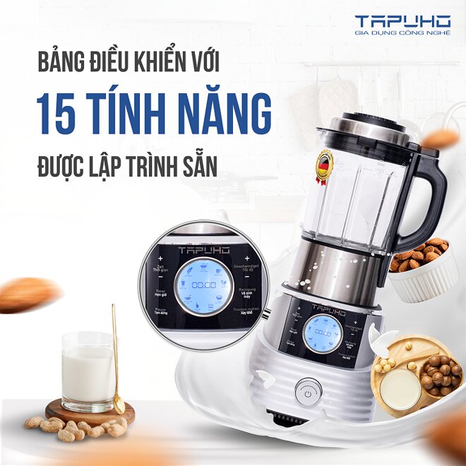 Máy làm sữa hạt Tapuho T01 có chức năng nấu đa dạng