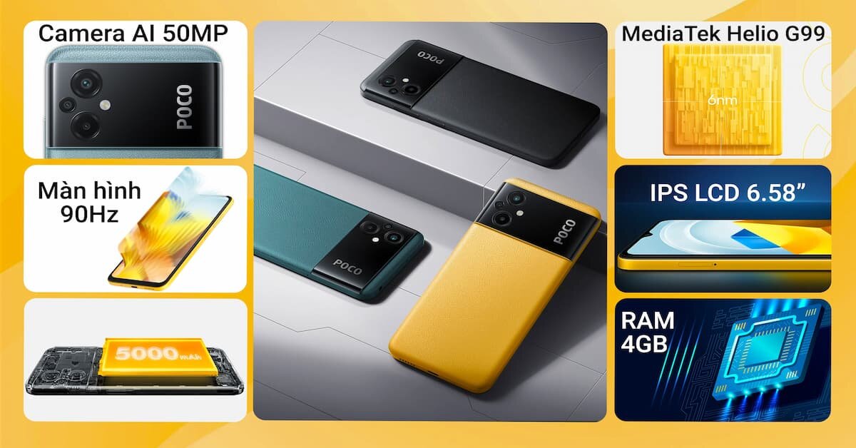 Xiaomi POCO M5 4GB/64GB giá bao nhiêu tiền? Ai nên mua?