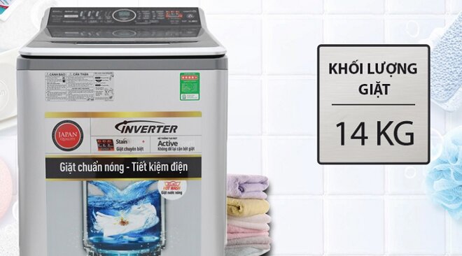 Review máy giặt Panasonic Inverter 14 kg NA-FS14V7SRV