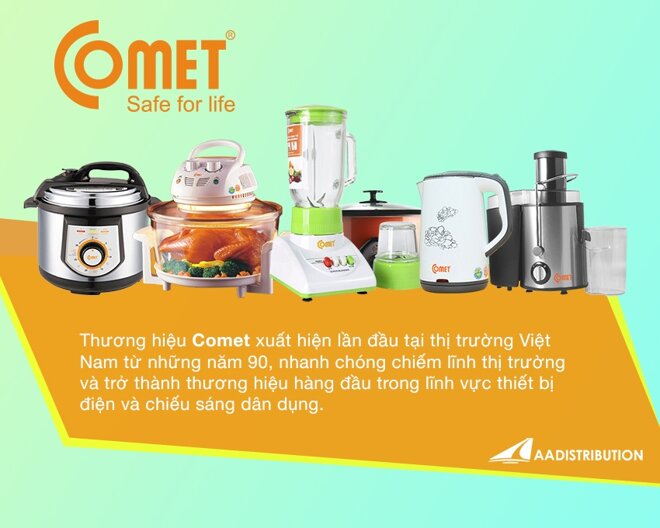 Comet là thương hiệu dân dụng của Tập đoàn Khải Hoàn Việt Nam