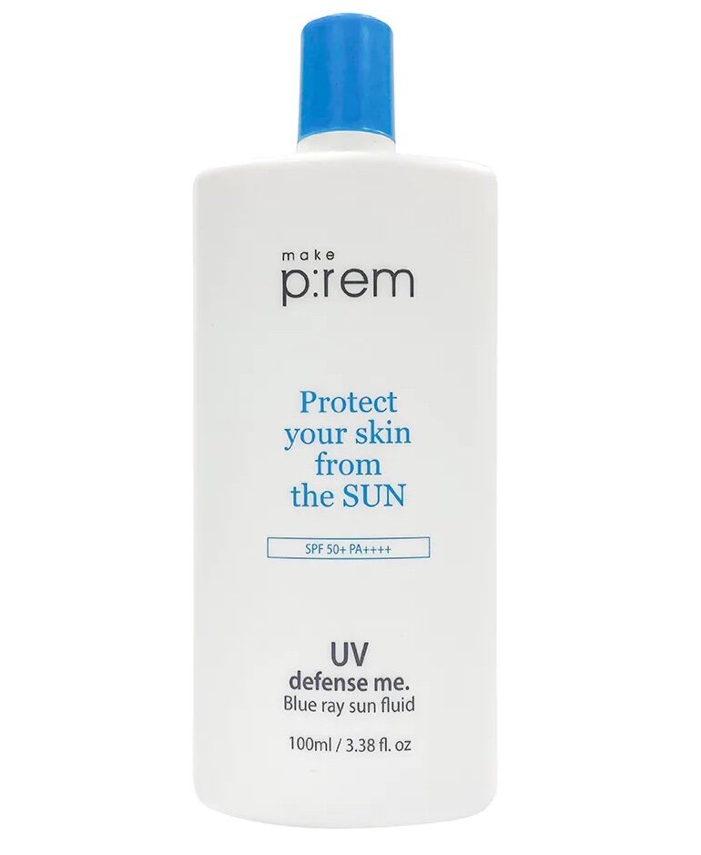 Kem chống nắng Prem UV Defense Me. Blue Ray Sun Fluid