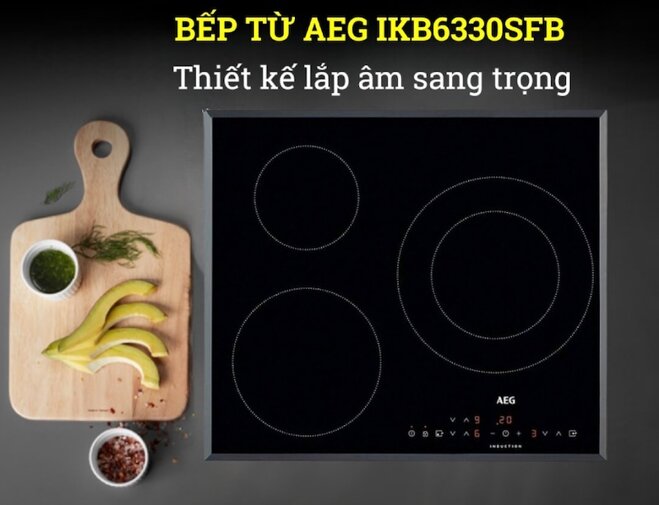 Bếp từ AEG IKB6330SFB thiết kế tinh tế và hiện đại